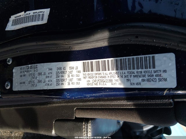 2016 Jeep Cherokee Latitude მანქანა იყიდება აუქციონზე, vin: 1C4PJMCS0GW121988, აუქციონის ნომერი: 44852030