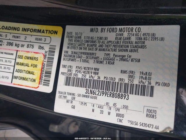 3LN6L2J99ER808893 Lincoln MKZ