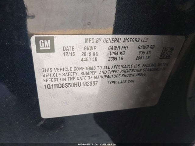 1G1RD6S50HU183307 Chevrolet Volt Premier
