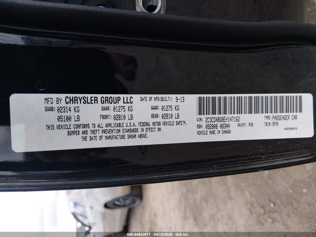Продаж на аукціоні авто 2014 Dodge Charger Se, vin: 2C3CDXBG8EH147162, номер лоту: 44852077