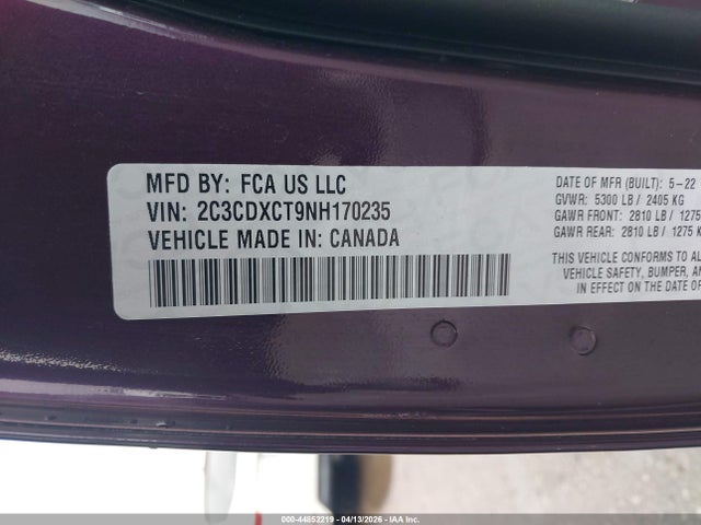 2022 DODGE CHARGER 2C3CDXCT9NH170235 Photo 8