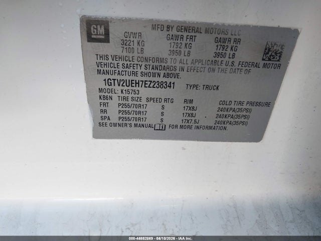 2014 GMC SIERRA 1500 1GTV2UEH7EZ238341 Photo 8