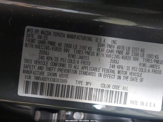 Aukcja sprzedaży 2025 Mazda Cx-50 2.5 Turbo Premium Package, vin: 7MMVABDYXSN363989, numer aukcji: 44852263