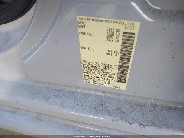 Aukcja sprzedaży 2023 Nissan Altima Sr Fwd, vin: 1N4BL4CV4PN339474, numer aukcji: 44852434