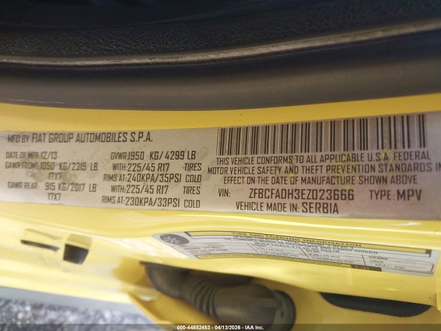 2014 FIAT 500L ZFBCFADH3EZ023666 Photo 8