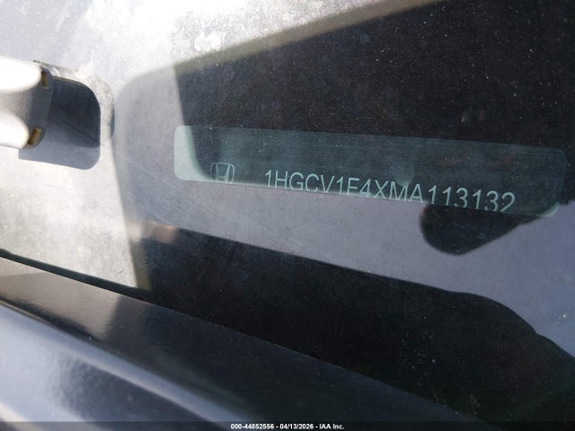 Aukcja sprzedaży 2021 Honda Accord Sport Special Edition, vin: 1HGCV1F4XMA113132, numer aukcji: 44852556