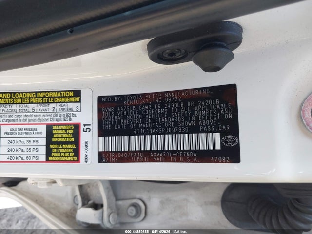 Toyota CAMRY LE 2023 4T1C11AK2PU097930 Image 9