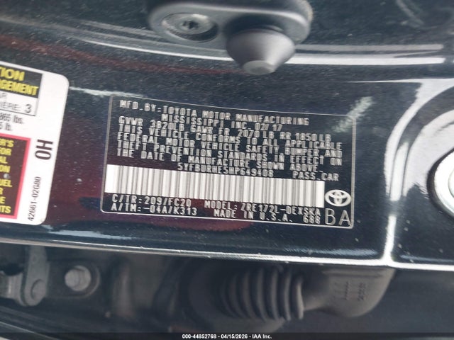 2017 Toyota Corolla Se მანქანა იყიდება აუქციონზე, vin: 5YFBURHE5HP649408, აუქციონის ნომერი: 44852768