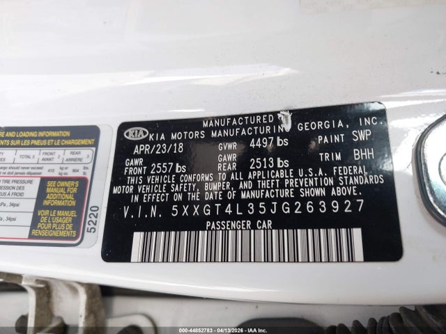 KIA Optima Lx 2018 5XXGT4L35JG263927 Image 9