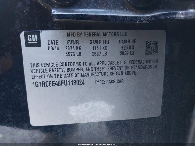 1G1RC6E48FU113024 Chevrolet Volt