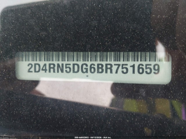 Aukcja sprzedaży 2011 Dodge Grand Caravan Crew, vin: 2D4RN5DG6BR751659, numer aukcji: 44852953