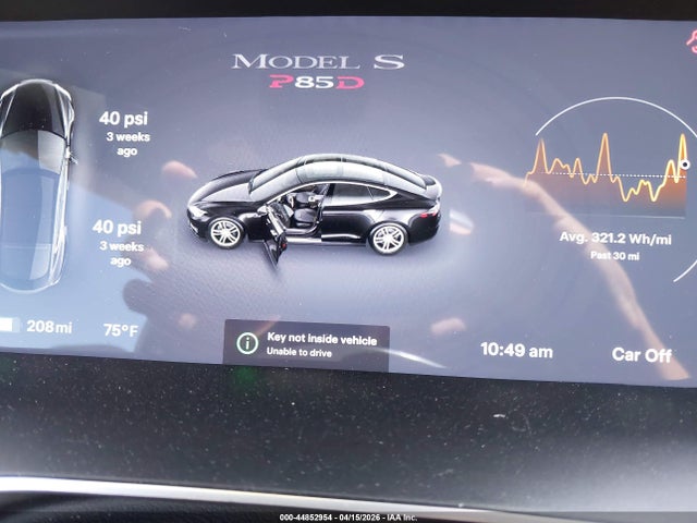 44852954 :رقم المزاد ، 5YJSA1H27EFP69153 vin ، 2014 Tesla Model S P85d مزاد بيع