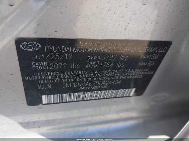 2013 HYUNDAI ELANTRA 5NPDH4AE7DH194434 Photo 8