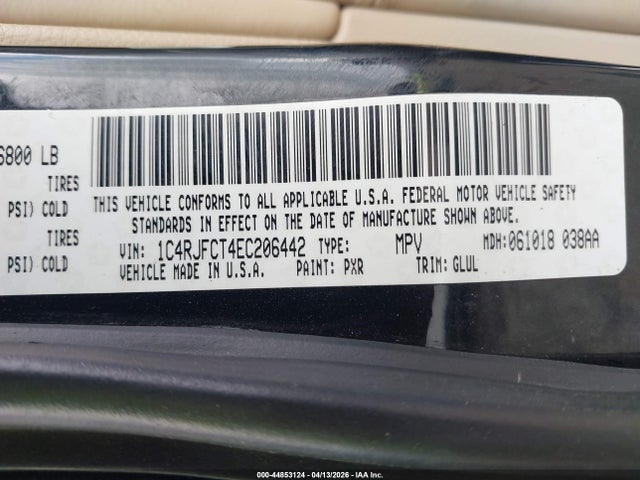 2014 JEEP GRAND CHEROKEE 1C4RJFCT4EC206442 Photo 8