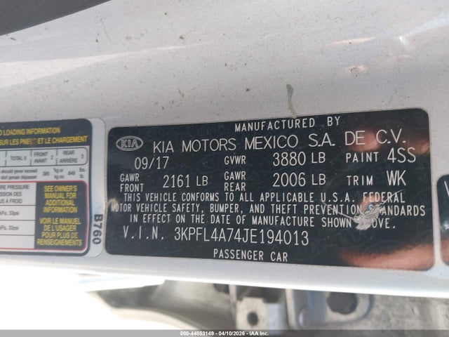 KIA FORTE LX 2018 3KPFL4A74JE194013 Image 9