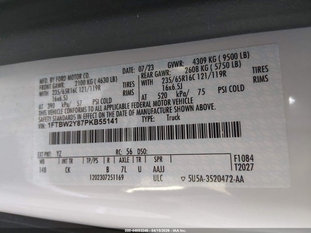 1FTBW2Y87PKB55141 Ford Transit-350