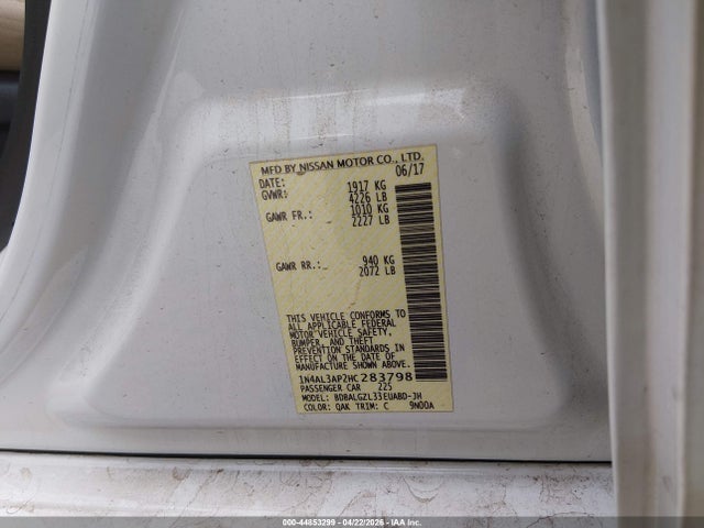 1N4AL3AP2HC283798 Nissan Altima 2.5 S