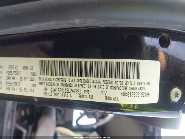 Продажа на аукционе авто 2009 Jeep Wrangler X, vin: 1J4FA24119L747201, номер лота: 44853350
