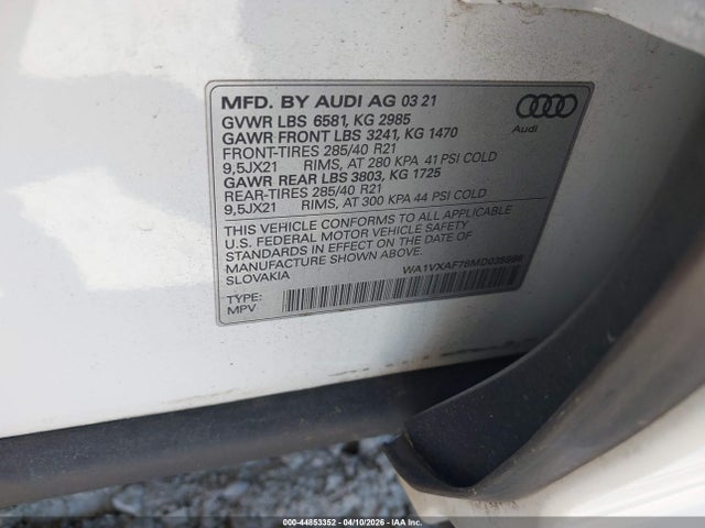 2021 AUDI Q7 WA1VXAF78MD035986 Photo 8