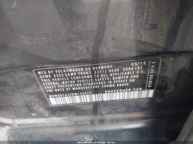 Продаж на аукціоні авто 2013 Volkswagen Gti Wolfsburg, vin: WVWGD7AJ3DW140873, номер лоту: 44853851