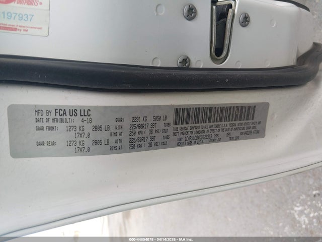 44854078 :رقم المزاد ، 1C4PJLCB4KD172313 vin ، 2019 Jeep Cherokee Latitude Fwd مزاد بيع