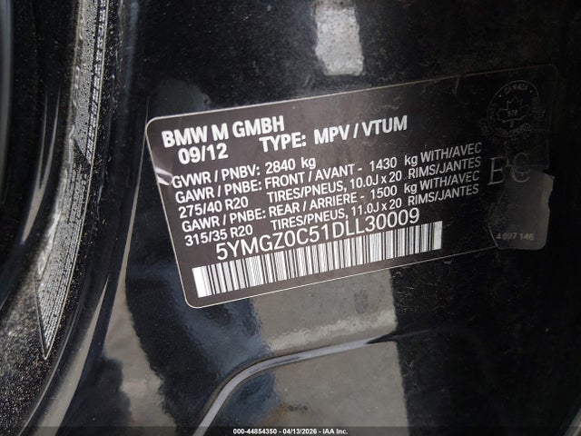 2013 BMW X6 M 5YMGZ0C51DLL30009 Photo 8