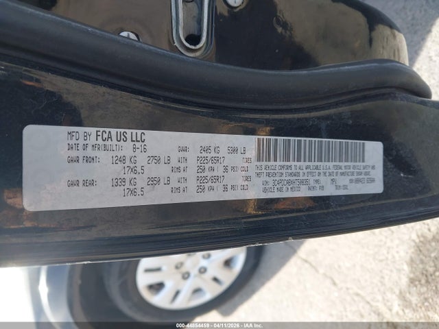 Aukcja sprzedaży 2017 Dodge Journey Se, vin: 3C4PDCABXHT508351, numer aukcji: 44854459
