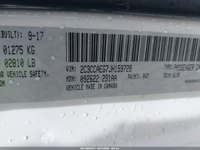 2018 Chrysler 300 Limited მანქანა იყიდება აუქციონზე, vin: 2C3CCAEG7JH159728, აუქციონის ნომერი: 44854474