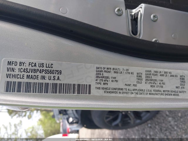 2023 JEEP WAGONEER 1C4SJVBP4PS560759 Photo 8