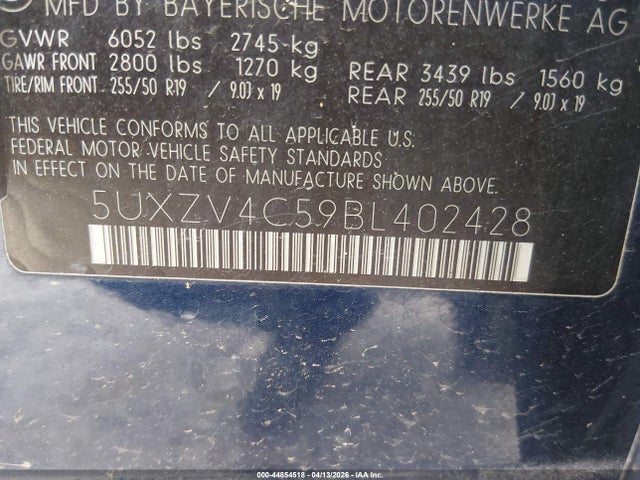 2011 BMW X5 5UXZV4C59BL402428 Photo 8