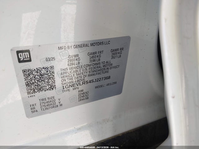 Chevrolet Traverse Awd Rs 2025 1GNEVLRS4SJ227368 Image 9