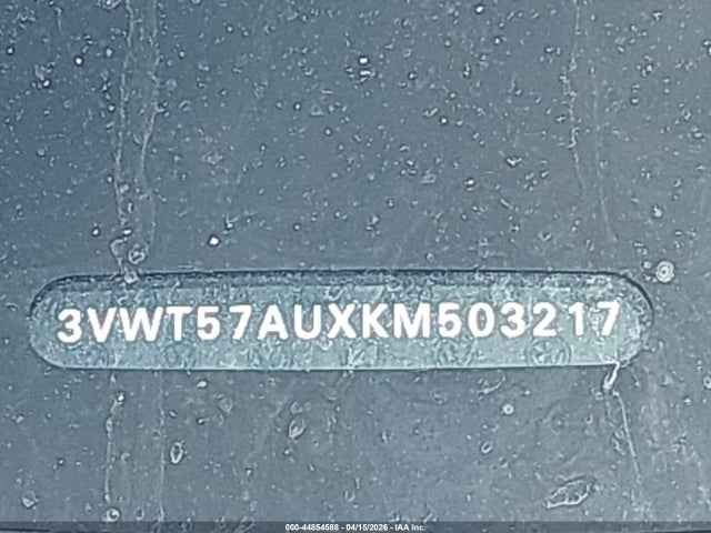 Продаж на аукціоні авто 2019 Volkswagen Golf Sportwagen 1.4t S, vin: 3VWT57AUXKM503217, номер лоту: 44854588