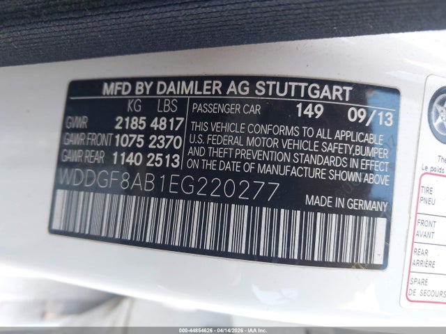 WDDGF8AB1EG220277 Mercedes-Benz C 300 Sport 4matic