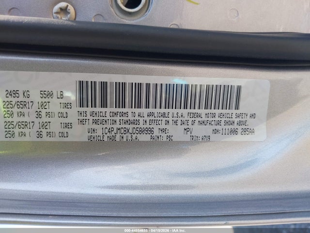 2018 JEEP CHEROKEE 1C4PJMCBXJD580996 Photo 8