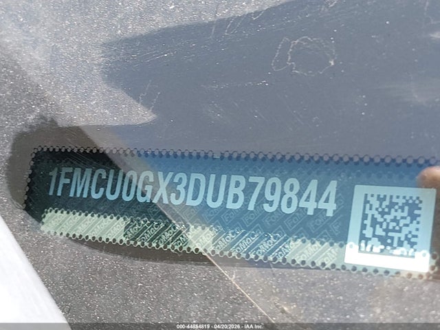 2013 Ford Escape Se მანქანა იყიდება აუქციონზე, vin: 1FMCU0GX3DUB79844, აუქციონის ნომერი: 44854819