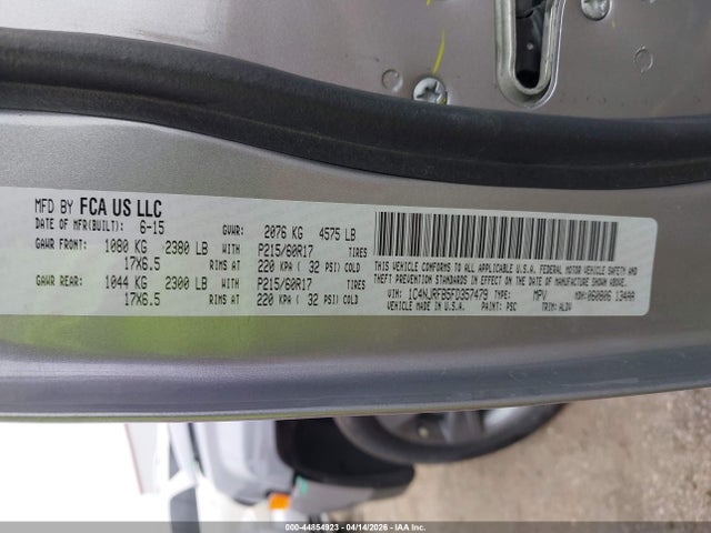 Aukcja sprzedaży 2015 Jeep Patriot High Altitude Edition, vin: 1C4NJRFB5FD357479, numer aukcji: 44854923