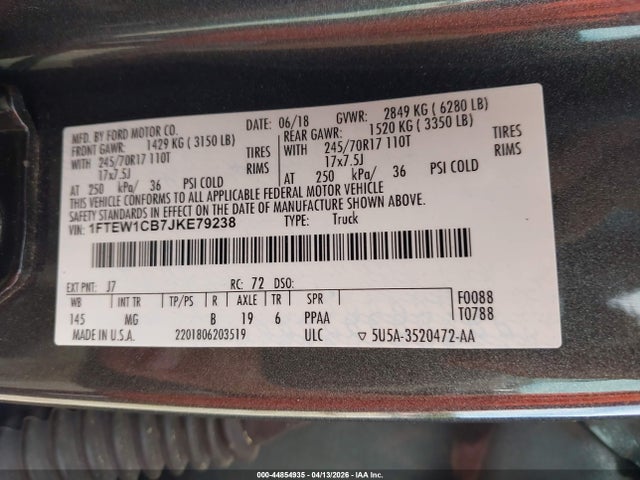 Ford F-150 Xlt 2018 1FTEW1CB7JKE79238 Image 9