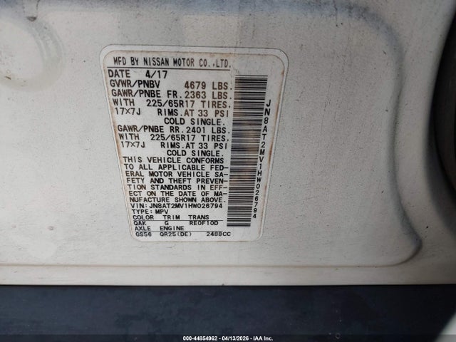 2017 NISSAN ROGUE JN8AT2MV1HW026794 Photo 8