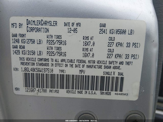 2006 JEEP LIBERTY 1J8GL48K56W197510 Photo 8