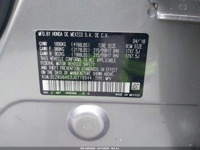 3CZRU6H53JG719944 Honda HR-V EX