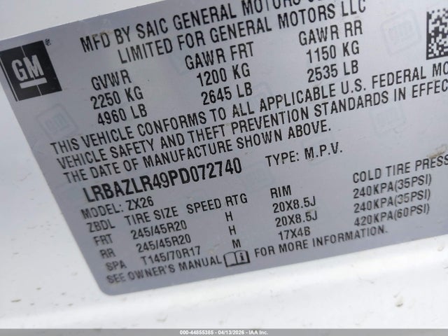 Aukcja sprzedaży 2023 Buick Envision Preferred Fwd, vin: LRBAZLR49PD072740, numer aukcji: 44855385