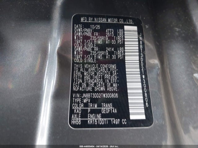 Nissan Rogue Platinum 2026 JN8BT3DD2TW300806 Image 9