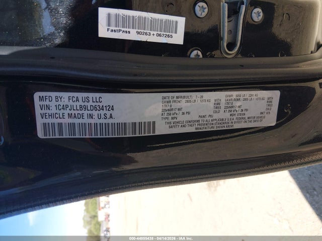 Продаж на аукціоні авто 2020 Jeep Cherokee Latitude Plus Fwd, vin: 1C4PJLLB9LD634124, номер лоту: 44855438