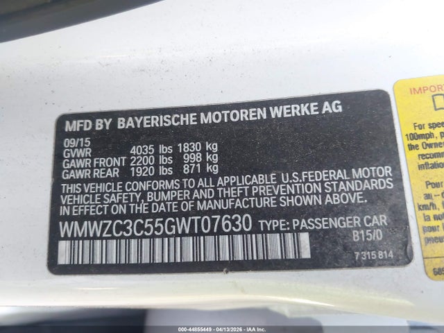 2016 MINI COUNTRYMAN WMWZC3C55GWT07630 Photo 8