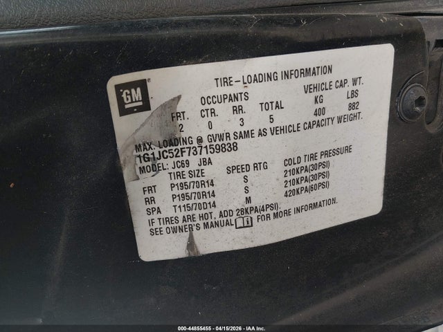 2003 CHEVROLET CAVALIER 1G1JC52F737159838 Photo 8