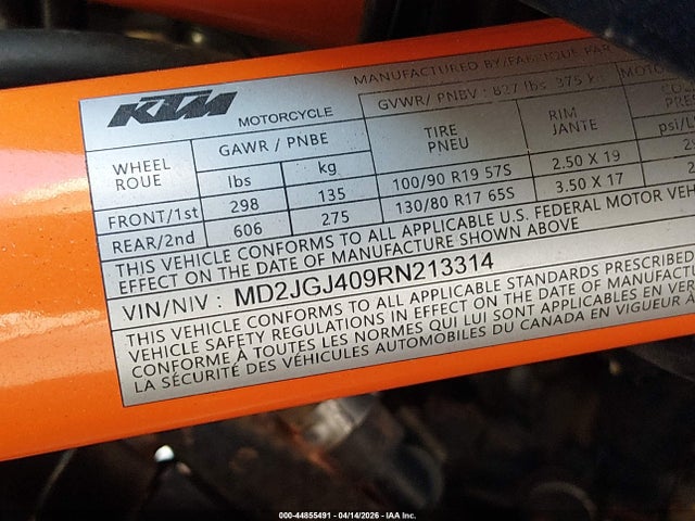 KTM 390 Adventure 2024 MD2JGJ409RN213314 Image 10