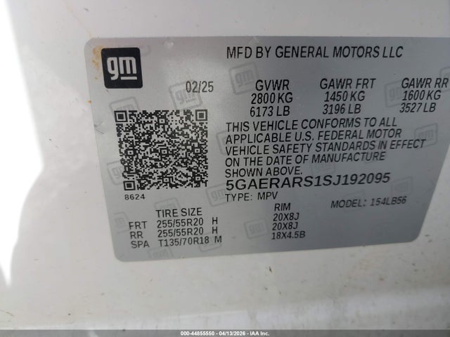 Продажа на аукционе авто 2025 Buick Enclave Preferred Fwd, vin: 5GAERARS1SJ192095, номер лота: 44855550