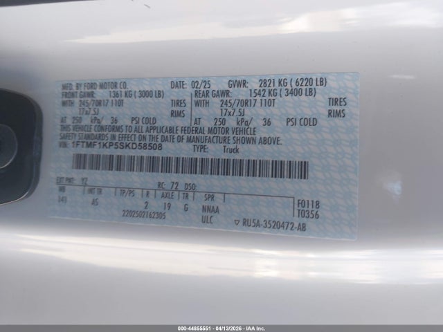Ford F-150 Xl 2025 1FTMF1KP5SKD58508 Image 6