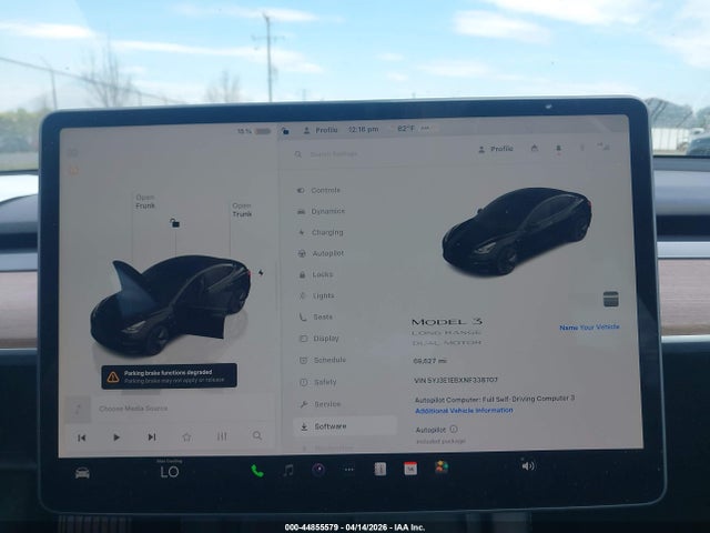 Aukcja sprzedaży 2022 Tesla Model 3 Long Range Dual Motor All-wheel Drive, vin: 5YJ3E1EBXNF338707, numer aukcji: 44855579