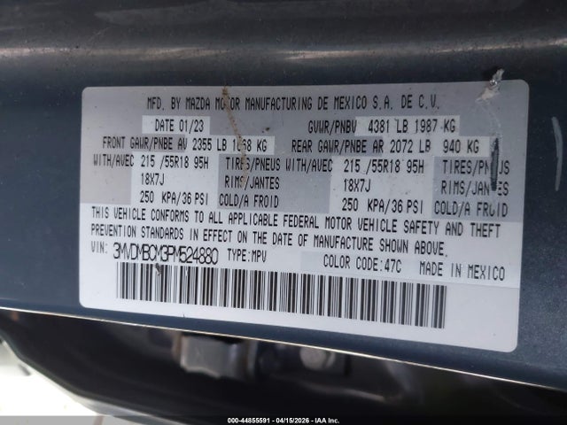 Aukcja sprzedaży 2023 Mazda Cx-30 2.5 S Carbon Edition, vin: 3MVDMBCM3PM524880, numer aukcji: 44855591